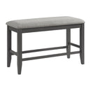 Seneca - Counter Bench Without Back And With Gray Fabric - Gray