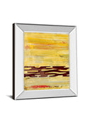 Tire Mark I By Natalie Avondet - Mirror Framed Print Wall Art - Yellow