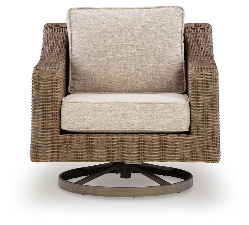 Laguna Heights - Swivel Lounge With Cushion - Beige
