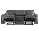 Steve Silver Keily Manual Reclining Sofa w/ Dropdown Table in Dove Grey