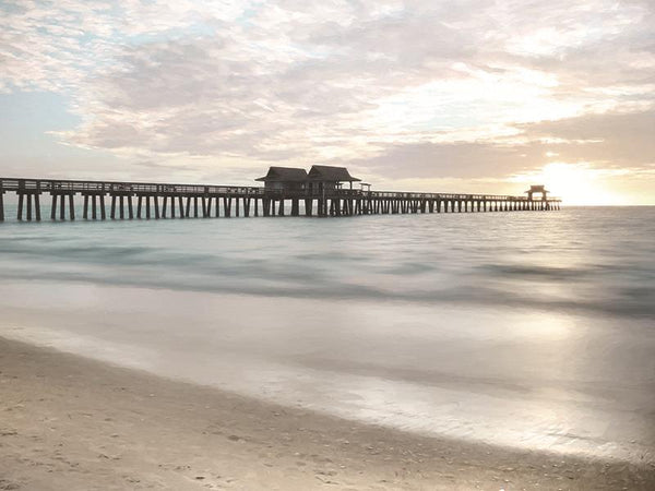 Pier Sunset By Lori Deiter (Framed Small) - Pearl Silver