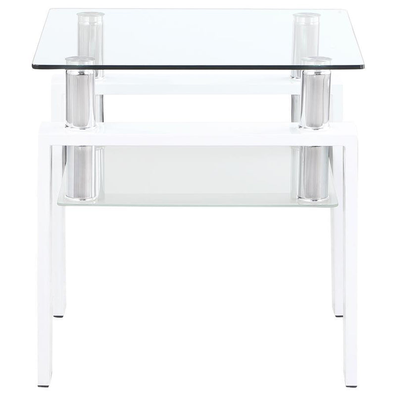 Dyer - 1-Shelf Rectangular Glass Top Table