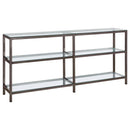 Kate - Console Bookcases - Black Nickel
