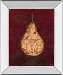 Gold Pear By Norman Wyatt, Jr. - Mirror Framed Print Wall Art - Red