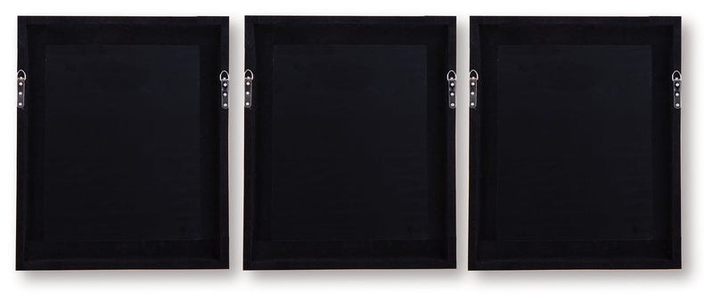 Hendridge - Taupe / White - Wall Art Set (Set of 3)