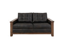Walnut - Loveseat - Licorice Black
