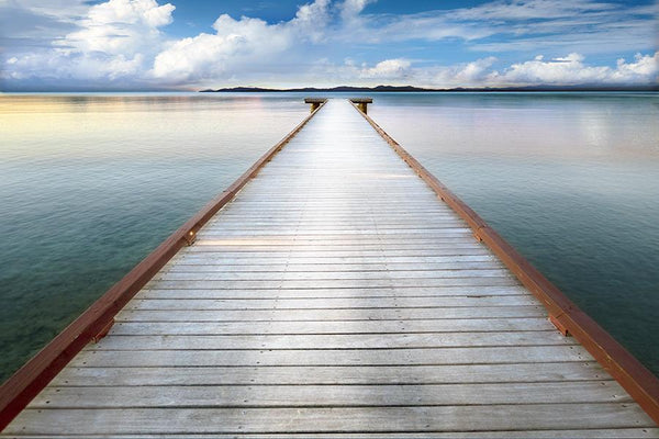 Long View Pier By Danita Delimont (Small) - Blue