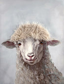Curly Wool Portrait - 30" x 40" Framed Wall Art