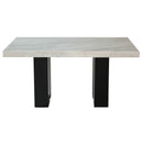 Camilla - Rectangular Counter Height Table - Pearl Silver