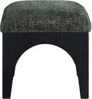 Lawson - Chenille Fabric Ottoman - Black Base