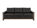 Walnut - Sofa - Licorice Black