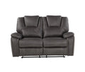Steve Silver Katrine Manual Reclining Loveseat in Charcoal