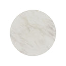 Sylvie - Round Table With White Faux Marble Top And Base