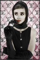 Chic Noir Gaze - 32" x 48" Framed Wall Art