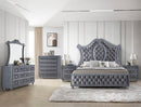 Crown Mark Furniture Voltare Mirror in Dark Grey image