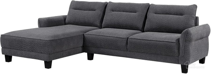 Caspian Upholstered Curved Arms Sectional Sofa - Austin's Furniture Depot (Austin,TX)