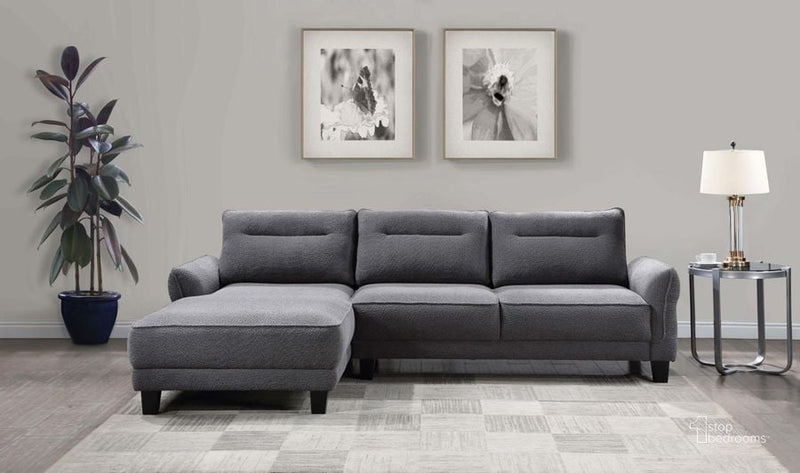 Caspian Upholstered Curved Arms Sectional Sofa - Austin's Furniture Depot (Austin,TX)