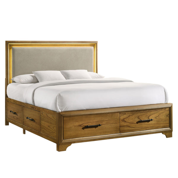 Harmony - Storage Bed With LED And Fabric
