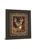 Deer Portrait Double Matted - Framed Print Wall Art - Red