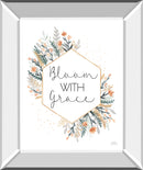 Spring Blooms V By Laura Marshall - Mirror Framed Print Wall Art - White