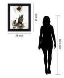 Shadowed Muse - 28" x 34" Framed Wall Art