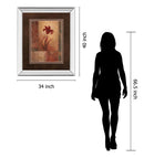 Lily Silhouette By Vivian Flasch - Mirror Framed Print Wall Art - Red