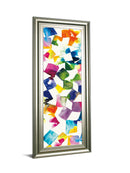 Colorful Cubes Il By Wild Apple Portfolio - Framed Print Wall Art - Blue
