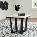 Fostead - Square End Table - White / Espresso