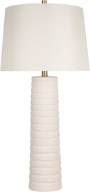 "Calming Flow" Ceramic Table Lamp (Set of 2) - Textured White