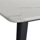 Marlene - Dining Table With White Faux Marble Top - White