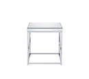Evelyn - Mirror Top End Table - Silver