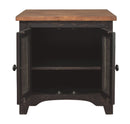 Valebeck - Rectangular End Table - Black / Brown