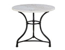 Steve Silver Claire Round White Marble Top Dining Table in White