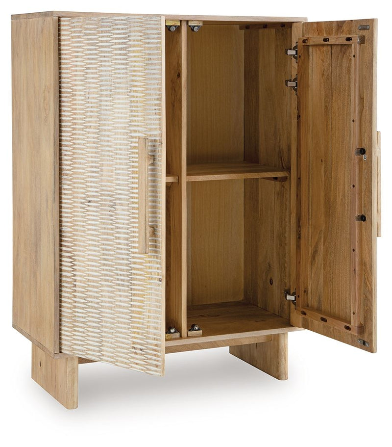 Dallinbury - Natural / White Wash - Accent Cabinet