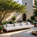 Laguna - 4 Piece 142" Upholstered Outdoor Patio Modular Armless Sofa