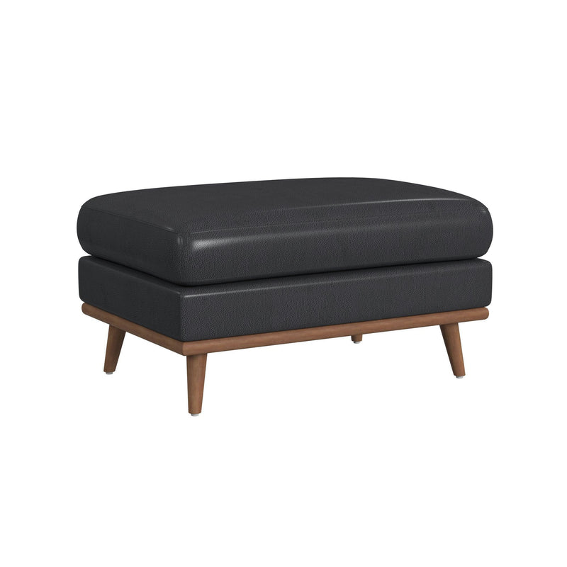 Horizon - Ottoman With Wood Base