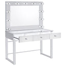 Umbridge - 3-Drawer Vanity Set With Lighting - Chrome And White