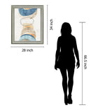 Stacked Serene Shapes - 28" x 34" Framed Wall Art