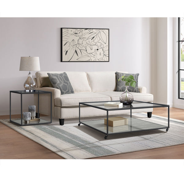Yasmin - 2 Piece Occasional Table Set Coffee Table & End Table - Gray
