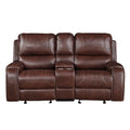Steve Silver Keily Manual Glider Reclining Loveseat in Brown