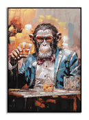 Dapper Toast - 28" x 40" Framed Wall Art - Brown