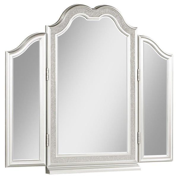 Evangeline - Tri - Fold Vanity Mirror - Silver Oak