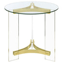 Janessa - Round Glass Top Acrylic Leg Table