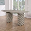 Lily - 60-78" Counter Table With 18" Leaf - Gray