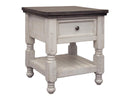 Stone 1 Drawer, Shelf End Table
