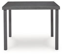 Rocky Creek - Square Dining Table With Umbrella Option - Gray