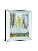 Edge Of The Field By Jacqueline Ellens - Mirror Framed Print Wall Art - Yellow