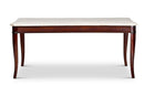Steve Silver Marseille Marble Top Dining Table in Merlot Cherry