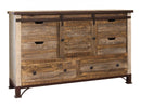 Antique Multicolor 6 Drawer, 1 Sliding Door, Dresser