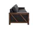Walnut - Loveseat - Licorice Black